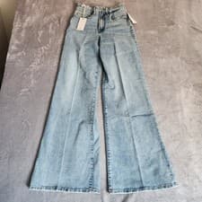 Image of New Good American Good Waist Palazzo Jeans High Rise Wide Leg Women's 4/27 NWT 4