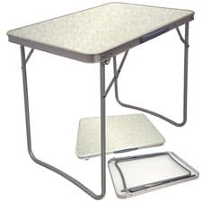 Image of 2.3 FT FOLDING CAMPING TABLE ALUMINIUM PICNIC PORTABLE ADJUSTABLE BBQ OUTDOOR