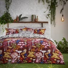 Image of NEW IN PACK FURN Amanita Mushroom King Size Duvet Cover Set Redwood