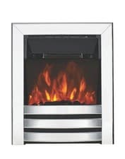 Image of FocalPoint Langham 2kW Chrome effect Inset Electric Fire H-555mm W-390mm Rrp£232