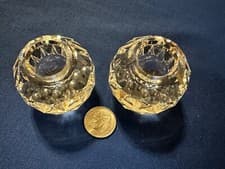 Image of Swarovski Silver Crystal Faceted Global Ball Candle Holder set of 2 7600 NR 133