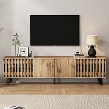 Image of TV Stand for TVs up to 70", TV Unit 180cm w/ 4 Door Living Room Storage Cabinet