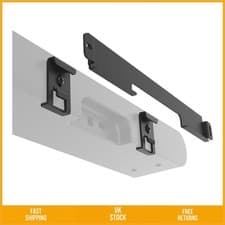 Image of Sleek Floating Wall Mount Bracket for Ray Soundbar with Hardware Black 1 Pack