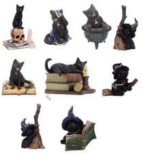 Image of Black Cat Ornament Gothic Salem Witch Wiccan Cats Fantasy Art Boxed Gift