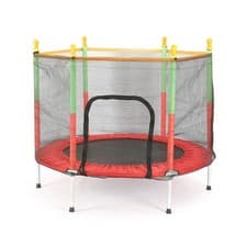 Image of 5FT Kid Trampoline With Safety Net Enclosure Children Outdoor Garden Fun