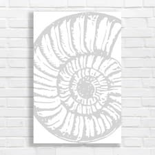 Image of Minimalist Blue Mandala Black White Canvas Print Large Picture Wall Art