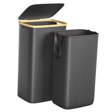 Image of Foluck Large Laundry Hamper Waterproof Laundry Basket with Lid and 100L Black