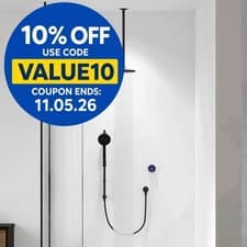 Image of Aqualisa Smart Glo Dual Ceiling Fed Concealed Digital Shower Black (HP/Combi)
