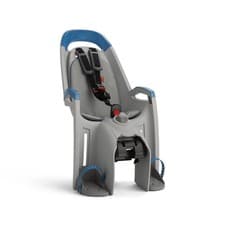 Image of HAMAX AMAZE CHILD BIKE SEAT W/CARRIER ADAPTER LIGHT GREY/PETROL BLUE - RACK