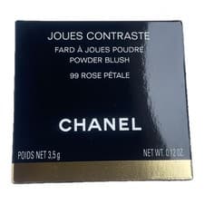 Image of Chanel Joues Contraste Powder Blush 99 Rose Pétale  Rosewood Golden Shimmers