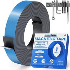 Image of Magnetic Tape Roll - 1 Metre Long, 30 mm Wide - Extra Thick & Wide Magnetic Str