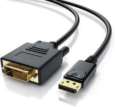 Image of 2m DisplayPort Display Port DP to DVI-D 24+1 Male Digital Video Cable Lead PC TV