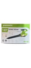 Image of Greenworks GD40BVII Cordless Leaf Blower Vac 40V – Brushless Motor, 370km/h Air