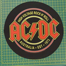 Image of AC/DC High Voltage Large Size Circular Printed Sew On Back Patch Official