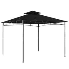 Image of Outsunny 3 x 3 m Gazebo, Outdoor Gazebo Canopy with 2-Tier Roof, Black