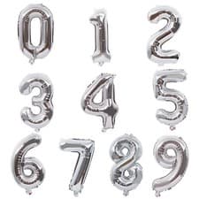 Image of Number Balloons 16" Foil Birthday Age Party Foil Balloon Air inflate 0123456789