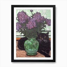 Image of Drawing Of A Still Life Of Statice Framed Wall Art Poster Canvas Print Picture