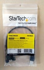 Image of StarTech 1ft USB 2.0 Panel Mount Cable - F/M - USBPNLAFAM1 - NEW, ORIGINAL PACK