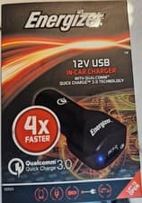 Image of Energizer Super Fast 12V USB In Car Charger Qualcomm Quick Charge 3.0 Technology