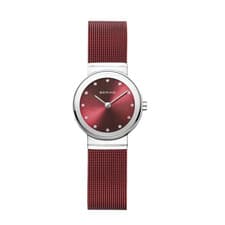 Image of BERING Red & Silver Ladies Watch 10126-303 RRP£149 NO BOX