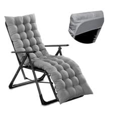 Image of UK Sun Lounger Cushion Bench Chair Sunbed Garden Recliner Replacement Anti Slip