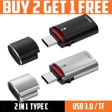 Image of 2 in 1 USB Type-C OTG to USB 3.0 & Micro SD TF Adapter Memory Card Reader
