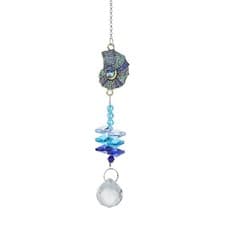Image of Coastal Rhinestones Crystal Suncatchers Ornament Windchime with Ocean Theme Gift