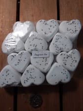 Image of 12 heart bath bombs in Choice of scents