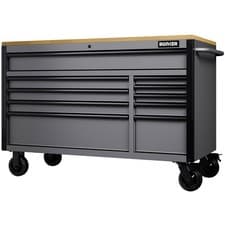 Image of Bunker 31760 10 Drawer Workbench Roller Tool Cabinet, 56", Light Grey