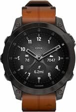 Image of Garmin EPIX Gen 2 Sapphire Black Carbon with Chestnut Leather Strap Smartwatch