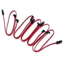 Image of 2X 45cm Right Angle SATA Cable Serial ATA Data Lead Locking Latching S-RA 0.5m