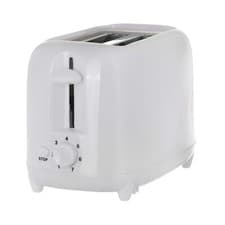 Image of Toaster 2 Slice White 2 Slice Toaster Wide Slots Modern Defrost Reheat Browning