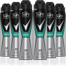 Image of 6x 250ml XL Sure Mens Motionsense Sensitive Anti Perspirant Deodorant
