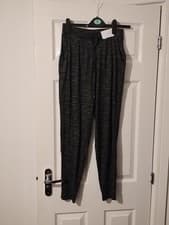 Image of Bnwt Papaya Harem Trousers Joggers Grey Marl Size 8 Pockets