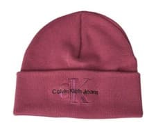 Image of CALVIN KLEIN beanie hat with brim and embroidered logo item ZW0ZW02671