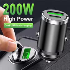 Image of USB Car Phone Charger – Fast Charging Adapter – USB-C – Cigarette Lighter Socket