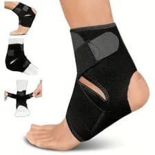 Image of Breathable Ankle Support Wrap For Tendonitis Pain Relief Adjustable Foot Brace