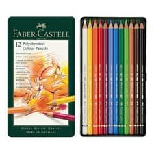 Image of Faber-Castell Polychromos Colour Pencil Tin Set (12pc) Brand New, Free Postage