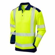 Image of Leo Wringcliff Hi Vis Polo Shirt Lightweight EcoViz Breathable Work Top S - 4XL
