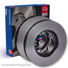 Image of APEC Front Brake Discs Pair Fits Nissan Interstar Opel Movano Renault Vauxhall