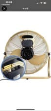 Image of Schallen 18" Champagne High Velocity Cold Air Circulator Adjustable Floor Fan