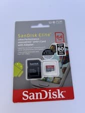 Image of SanDisk Elite Ultra PLUS 64GB Micro SDXC Memory Card UHS-I U1 With Adapter