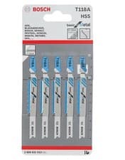 Image of BOSCH T118A SHEET STEEL JIGSAW BLADES 92MM 5 PACK