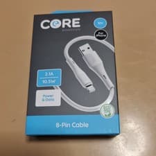 Image of Core Fast Apple Lightning to USB-A Cable 1m TPE White 2.1A 10.5W