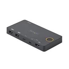 Image of StarTech.com 2 Port Hybrid USB-A + HDMI & USB-C KVM Switch - Single 4K 60Hz HDMI