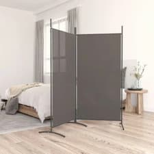 Image of 2-Panels Room Divider Wall Privacy Screen Protector Foldable Freestanding