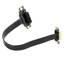 Image of PCIE X1 Riser Cable Dual 90 Degree Right Angle PCIe 3.0 X1 to X1 Extension3410