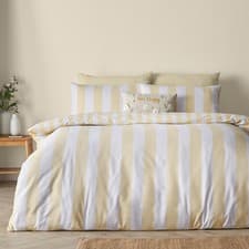 Image of Catherine Lansfield Cove Stripe Duvet Cover & Pillowcase(s) Bed Set Bedding