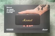 Image of New Marshall Emberton II Portable Bluetooth Speaker - Black & Brass