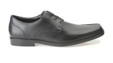 Image of Clarks Size 4  Boys Black Leather (HOXTON CHAP)  School Shoes, H  Fitting.